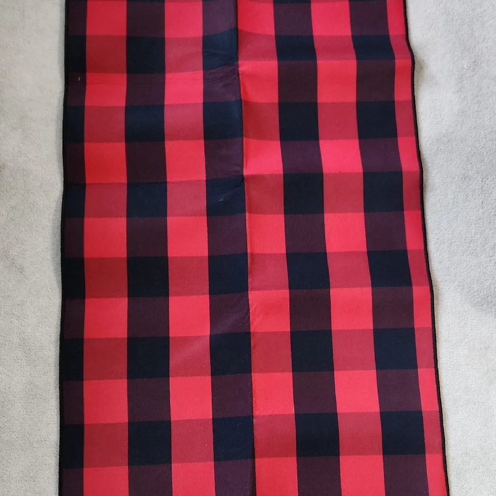 Front Porch Rug Buffalo Plaid Christmas Door Red/Black - OS